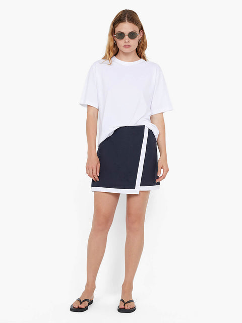 ELYCE MINI SKIRT - INK/WHITE