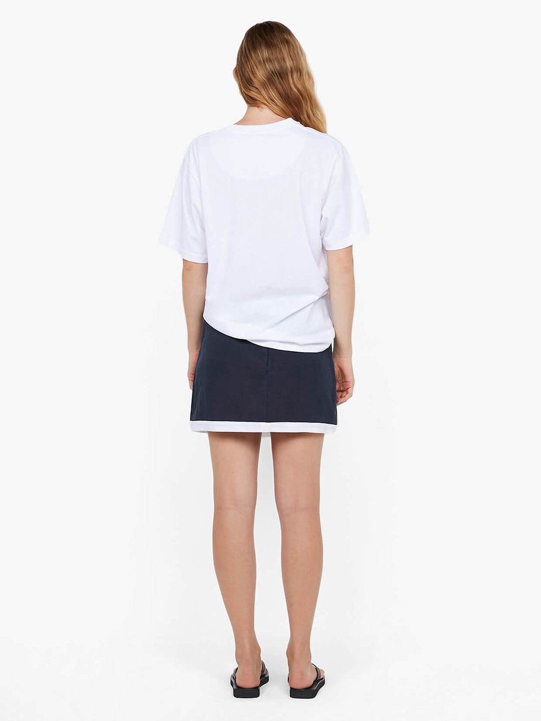 ELYCE MINI SKIRT - INK/WHITE