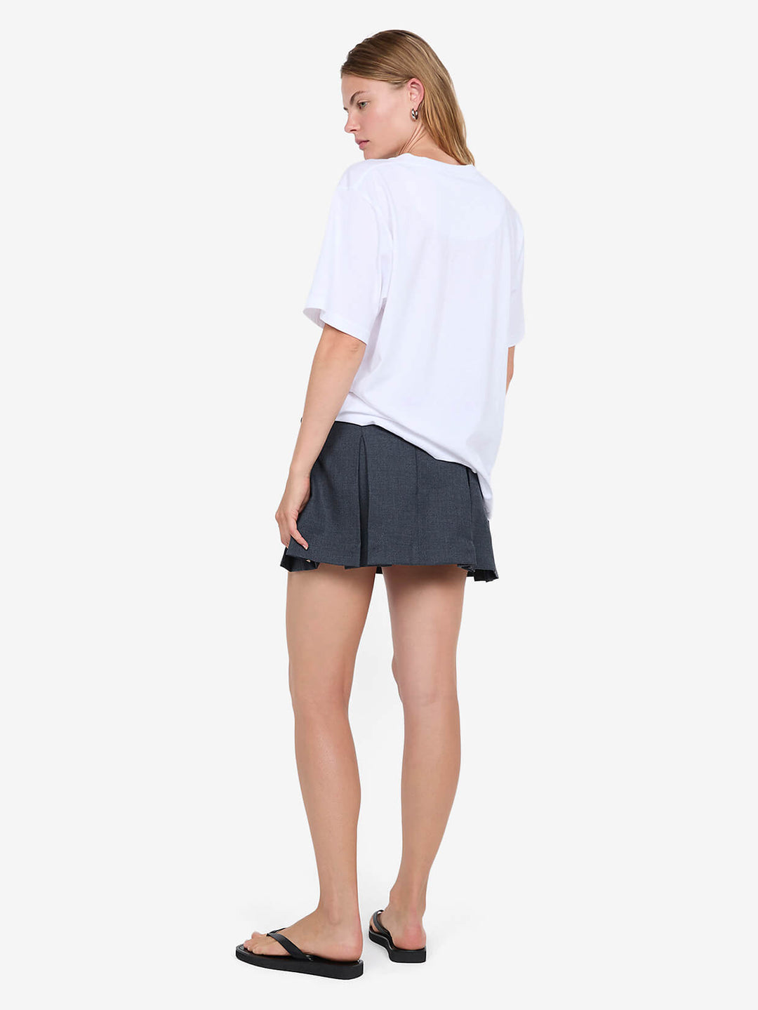 PERL MINI SKIRT - CHARCOAL