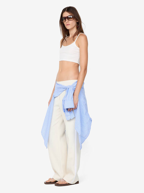 KODY CROPPED RIB TANK - IVORY
