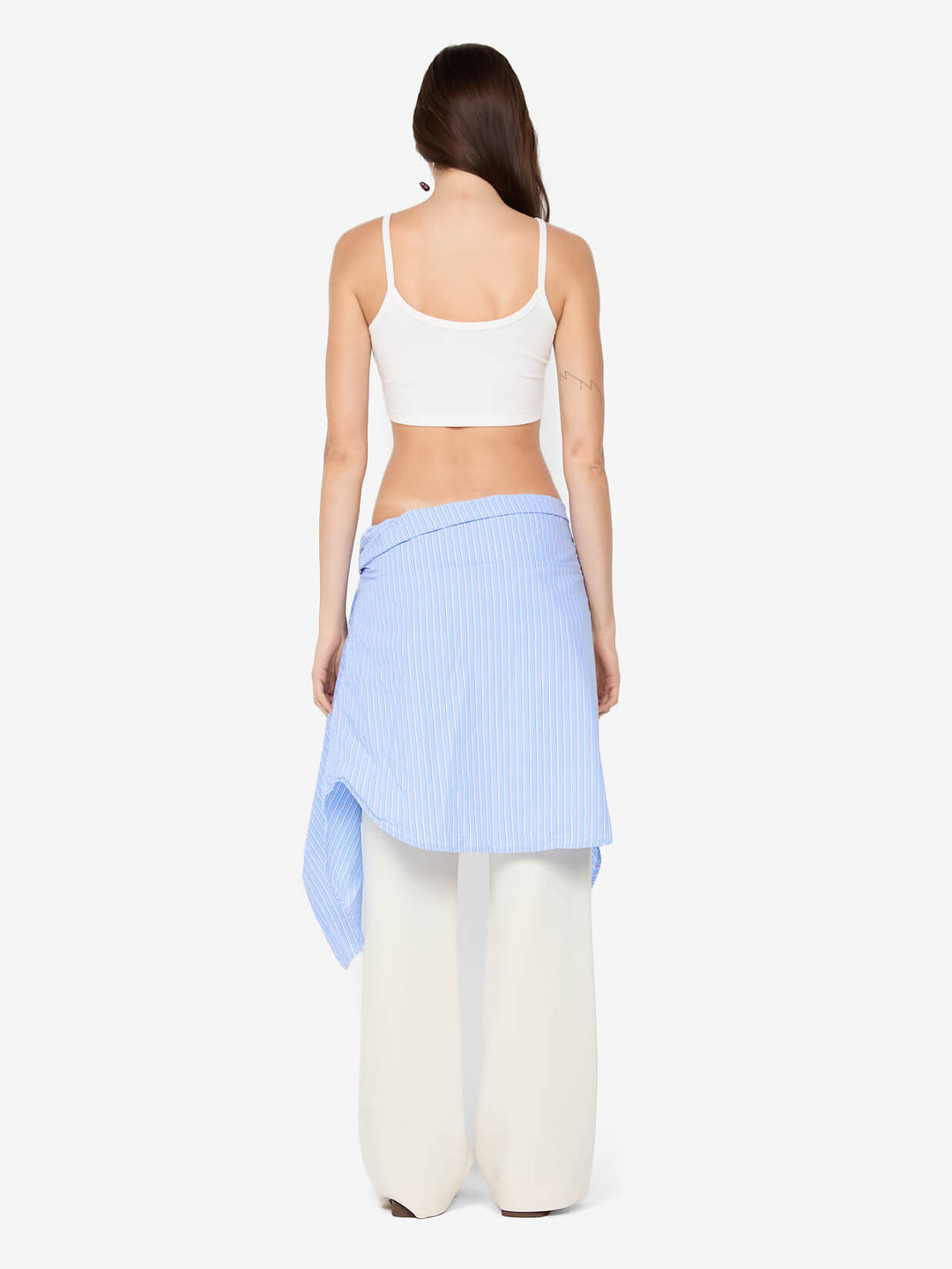KODY CROPPED RIB TANK - IVORY