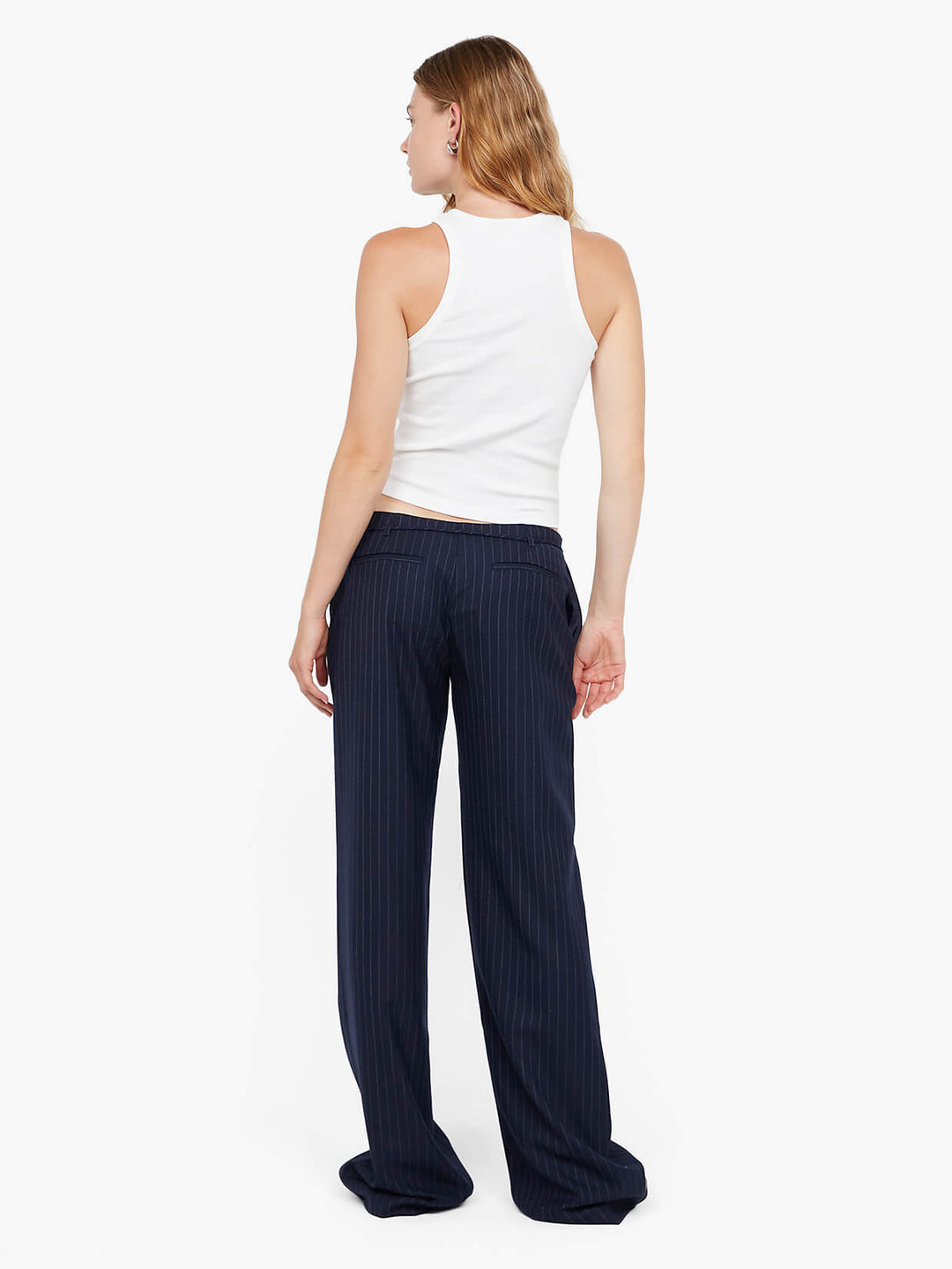 ZAYANA STRAIGHT LEG PANT - INK PINSTRIPE