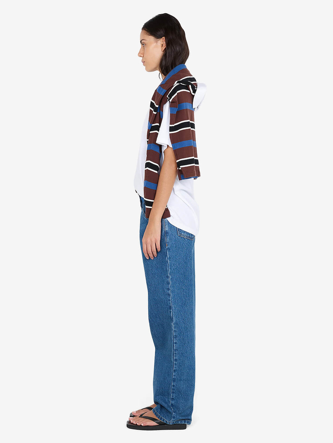 LUCIEN CONTRAST JEAN - INDIGO/WASHED DENIM