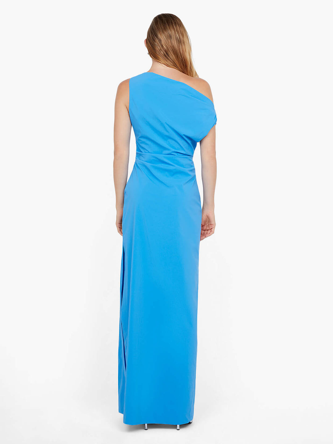ANGELINA ASYM MAXI DRESS - MID BLUE