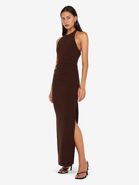 ASTA MAXI DRESS - DARK CHOCOLATE