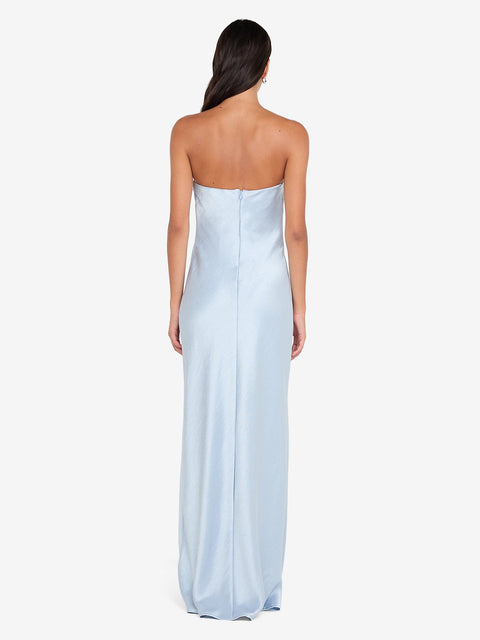 AUSTEN STRAPLESS MAXI DRESS - DUSTY BLUE