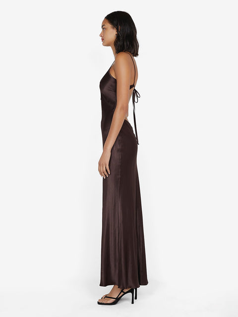 CEDAR CITY MAXI DRESS - DARK CHOC/DARK CHOC
