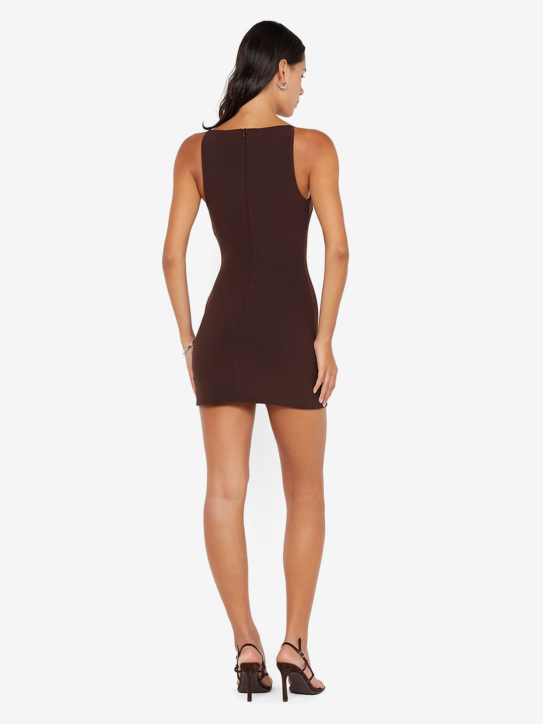 CLOVER MINI DRESS - DARK CHOCOLATE
