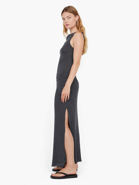 ELENA MAXI SKIRT - CHARCOAL