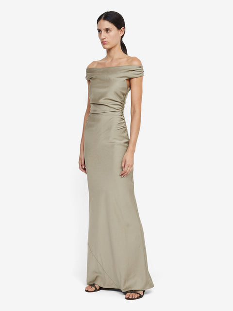 ETERNITY OFF SHOULDER MAXI - SAGE