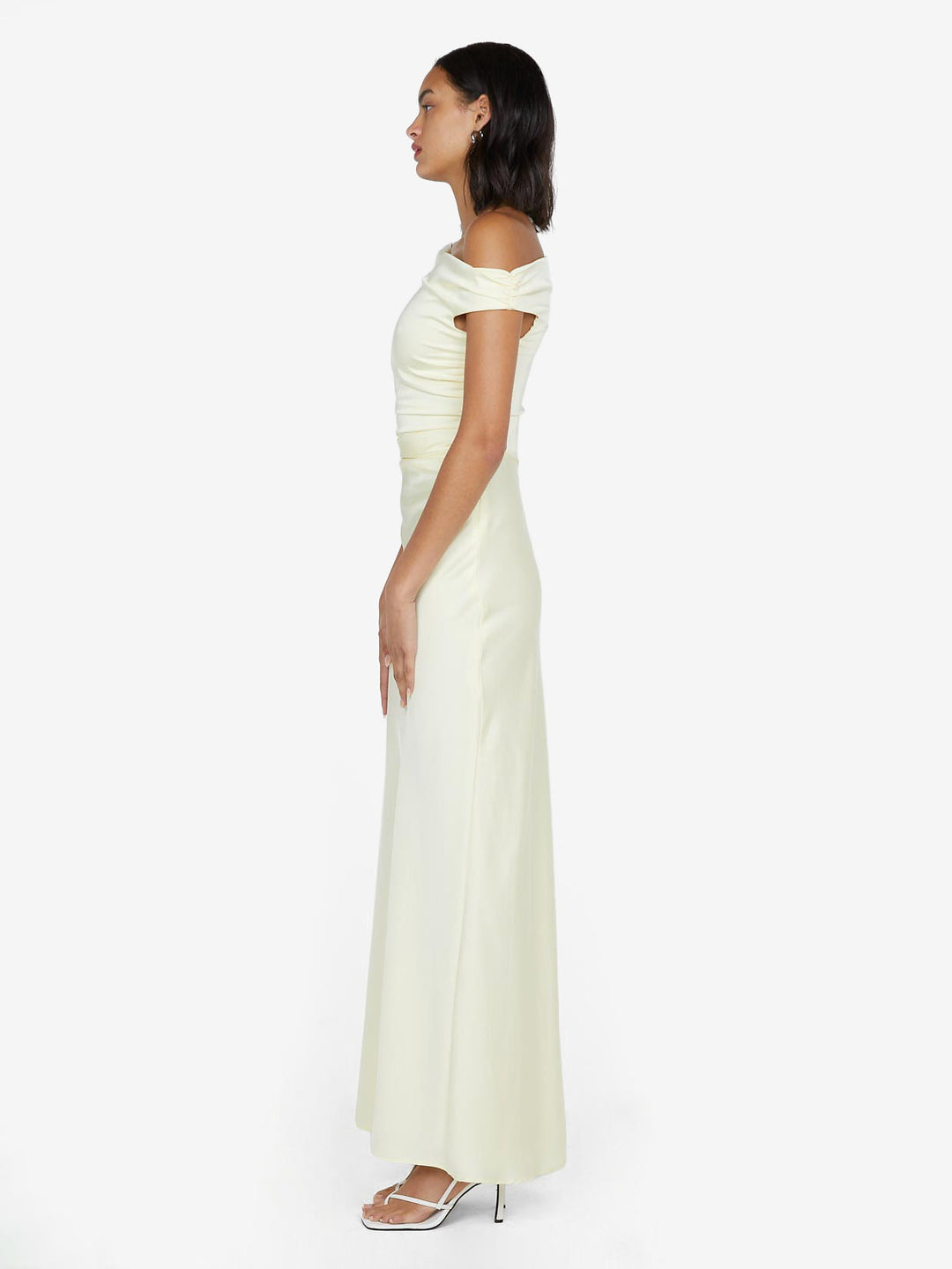 Eternity Off Shoulder Maxi in Ice Yellow - BEC + BRIDGE - BEC + BRIDGE Eternity Off Shoulder Maxi in Ice Yellow - BEC + BRIDGE - BEC + BRIDGE