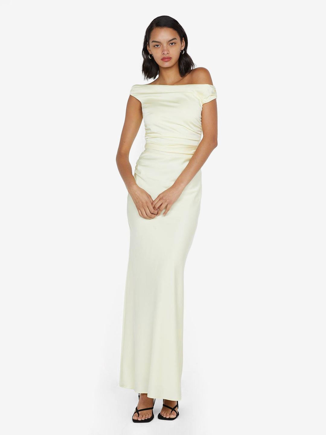 Eternity Off Shoulder Maxi Dress in Ice Yellow by Bec + Bridge