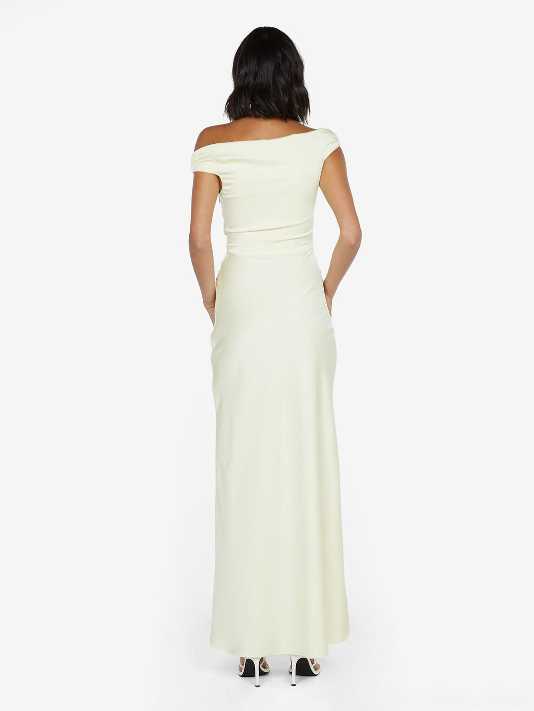 Eternity Off Shoulder Maxi Dress in Ice Yellow by Bec + Bridge