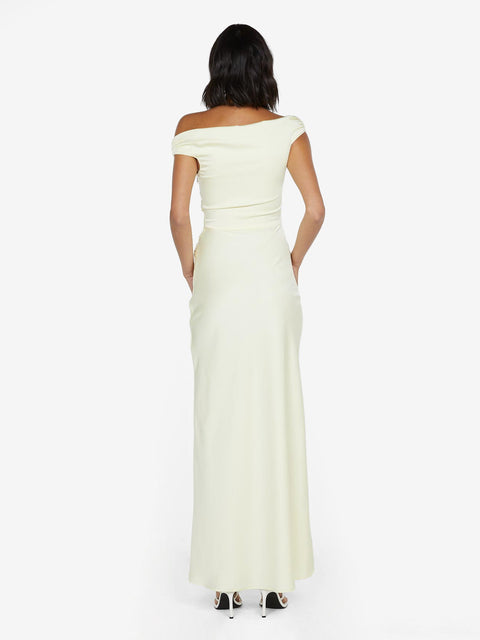 Eternity Off Shoulder Maxi Dress in Ice Yellow by Bec + Bridge
