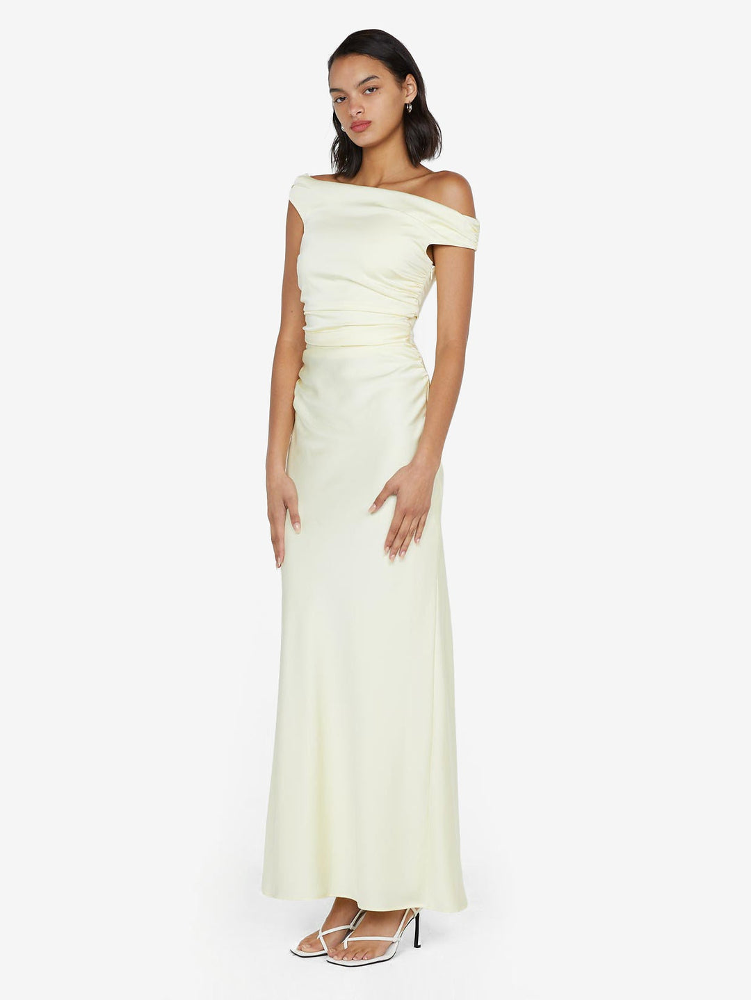 Eternity Off Shoulder Maxi Dress in Ice Yellow by Bec + Bridge