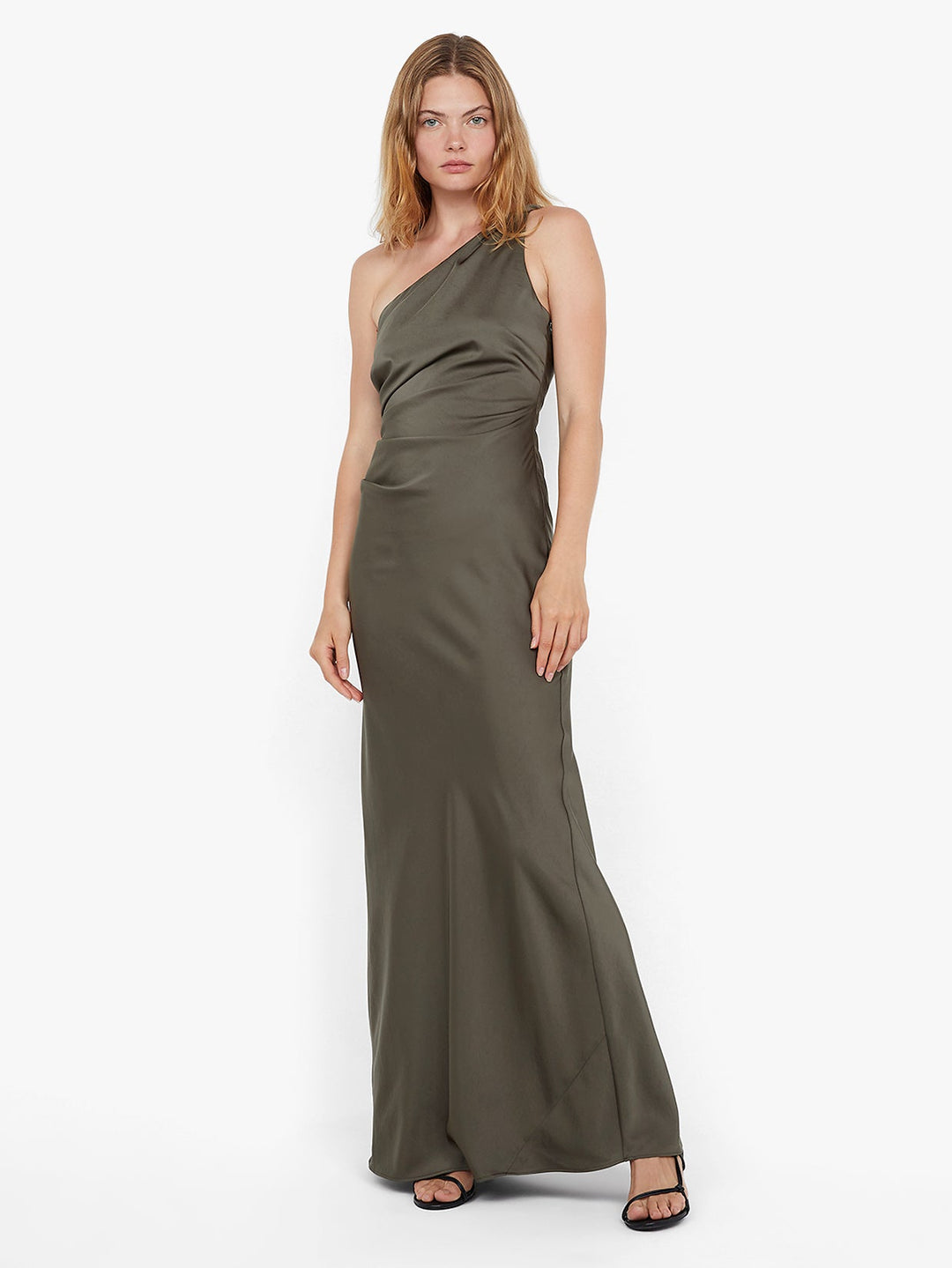 LUNETTA ASYM DRESS - DARK WILLOW