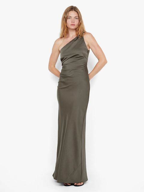 LUNETTA ASYM DRESS - DARK WILLOW