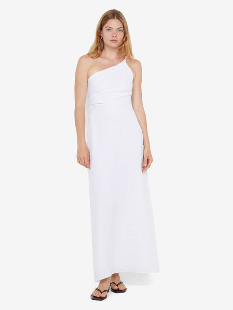 MELANIE ASYM MAXI DRESS - WHITE