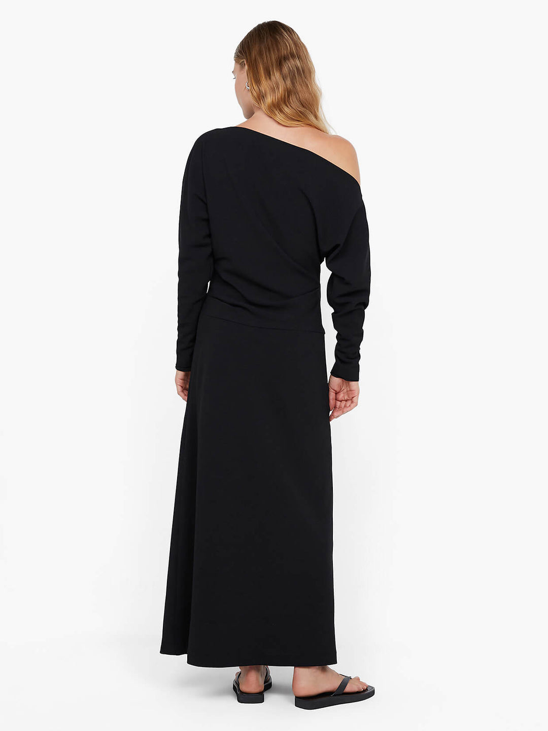 OTTIE ASYM MAXI DRESS - BLACK
