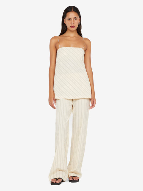 PEYSON PANT - CREAM/BLACK STRIPE