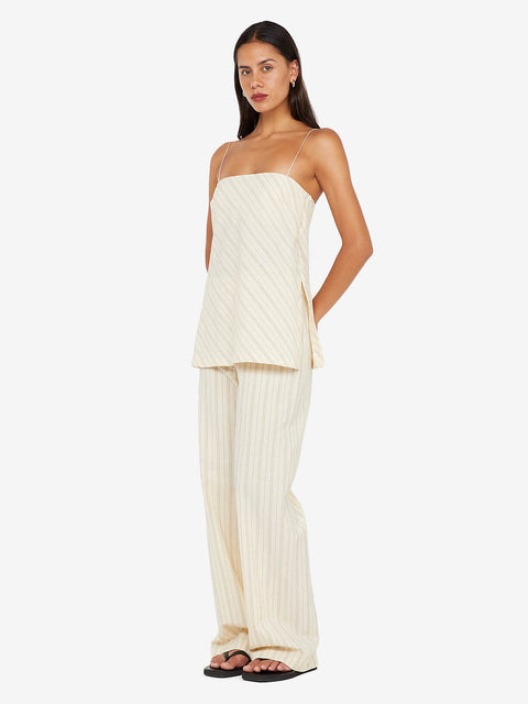 PEYSON TOP - CREAM/BLACK STRIPE