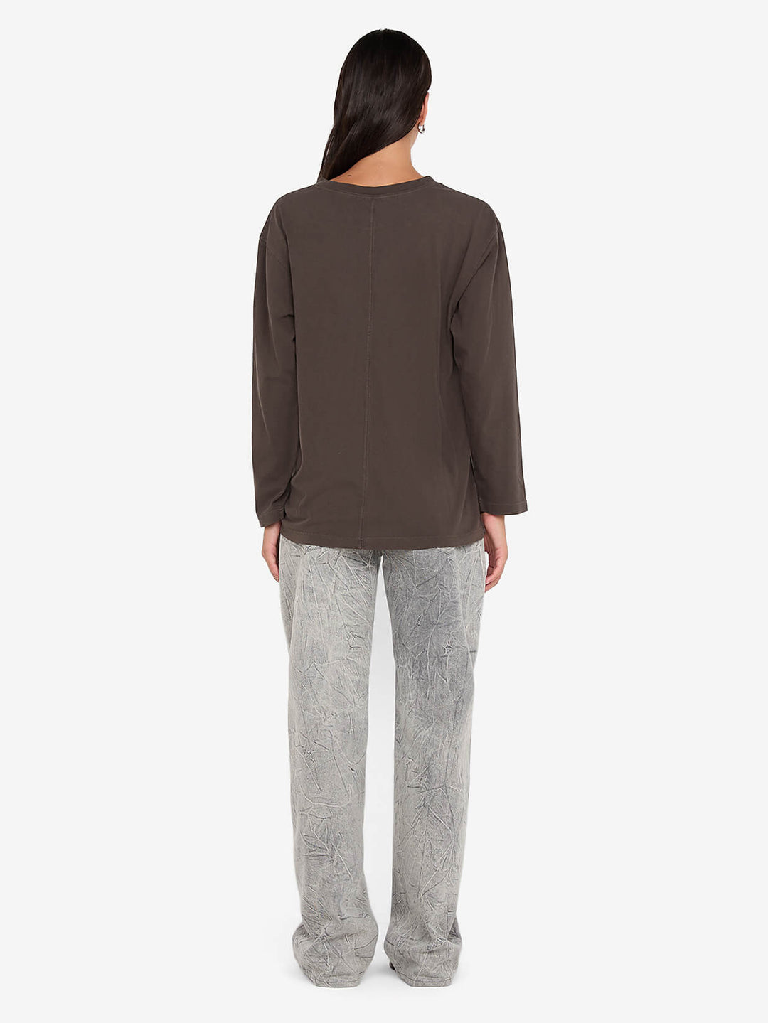 PIP LONG SLEEVE TOP - DARK CHOCOLATE