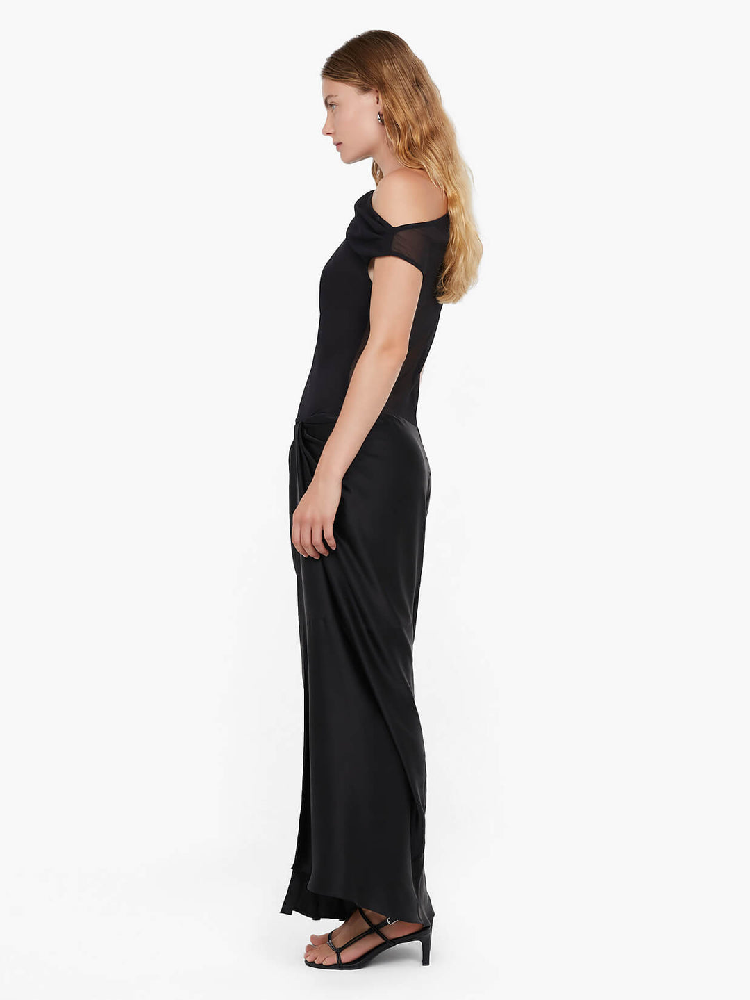 RHONE ASYM MAXI DRESS - BLACK