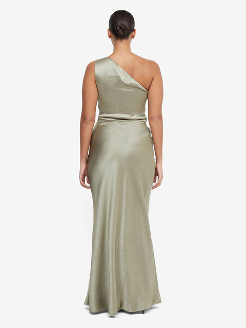 The Dreamer Asym Bridesmaids Maxi Dress in Sage by Bec + Bridge