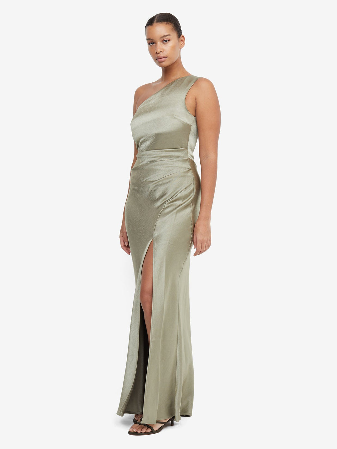 The Dreamer Asym Bridesmaids Maxi Dress in Sage by Bec + Bridge