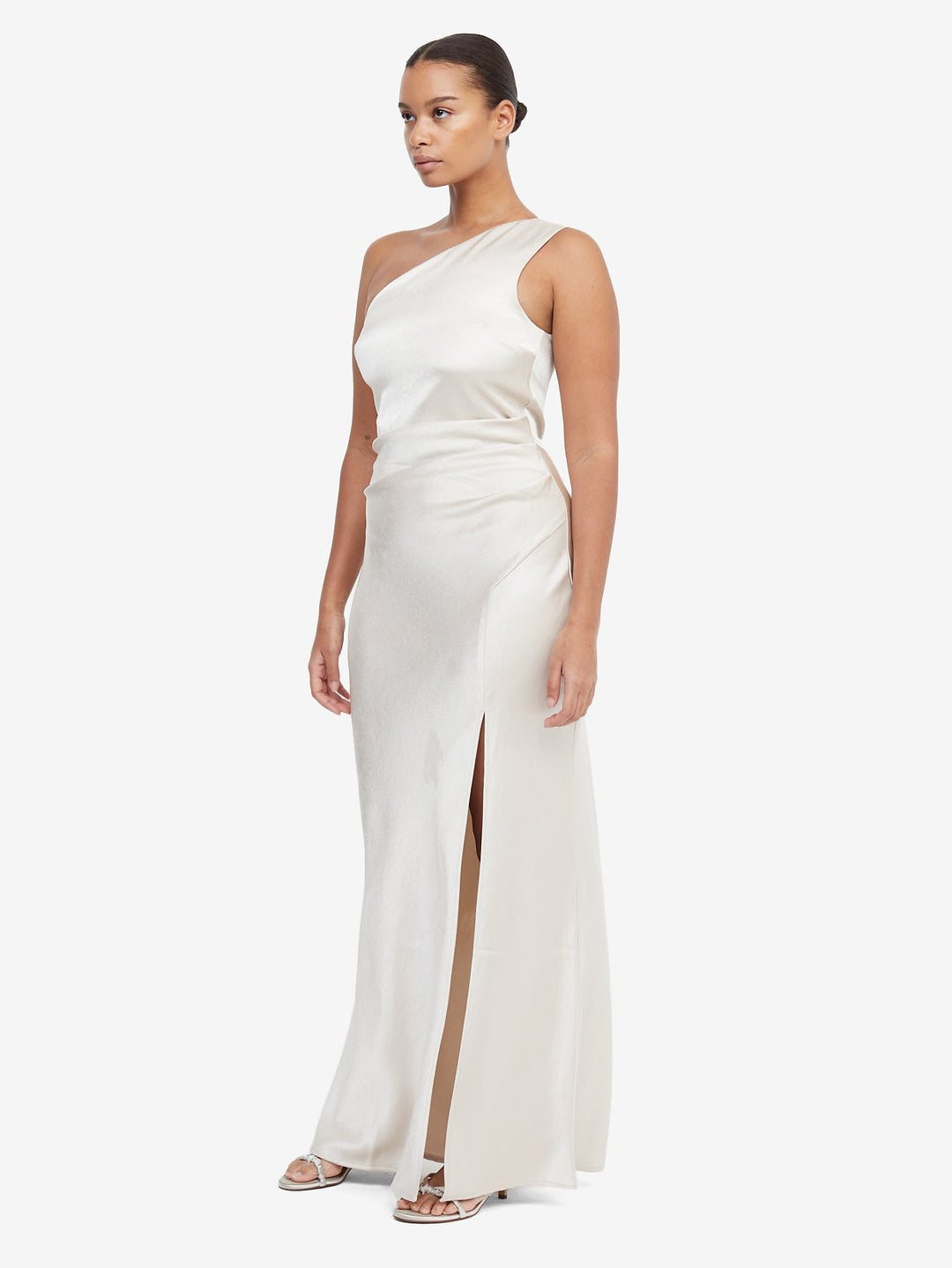 The Dreamer Asym Bride Bridesmaids Dress in Sand Off White by Bec + Bridge