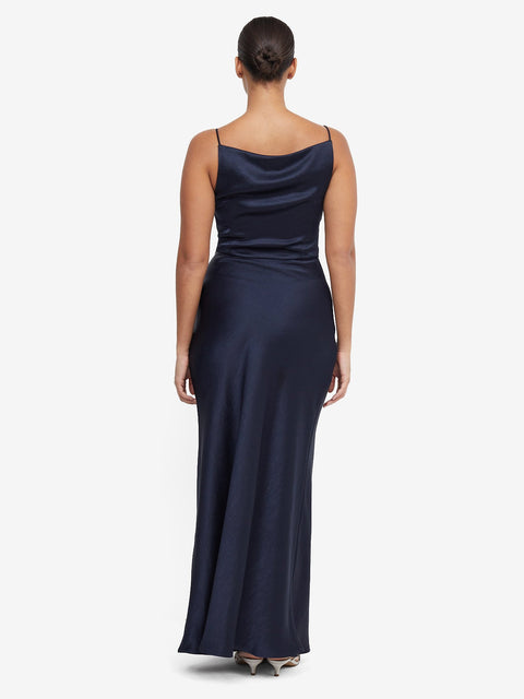 The Dreamer High Neck Maxi Dress in Ink Navy by Bec + Briidge