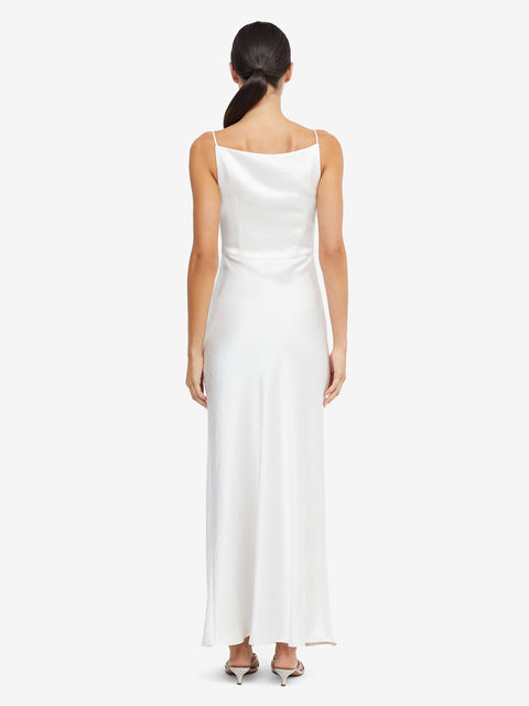 Dreamer High Neck Square Maxi Split Bridesmaid Dress in Ivory by Bec + Bridge