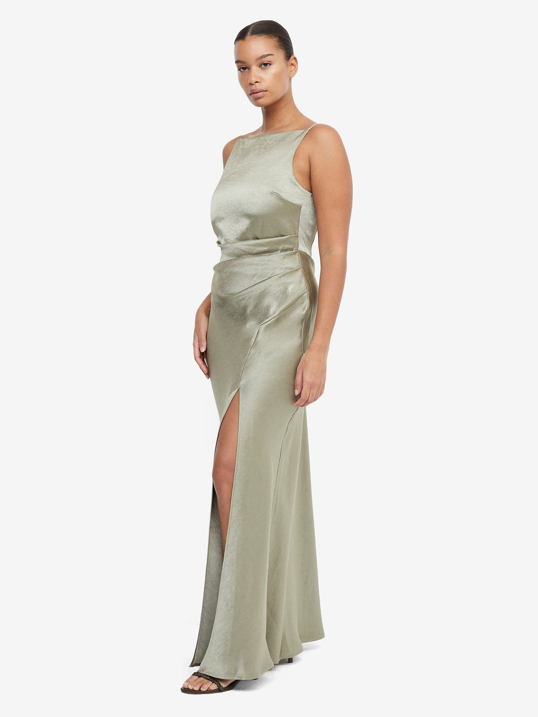 The Dreamer Maxi Boatneck Bridesmaid Dress in Sage by Bec + Bridge