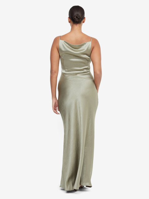 The Dreamer Maxi Boatneck Bridesmaid Dress in Sage by Bec + Bridge