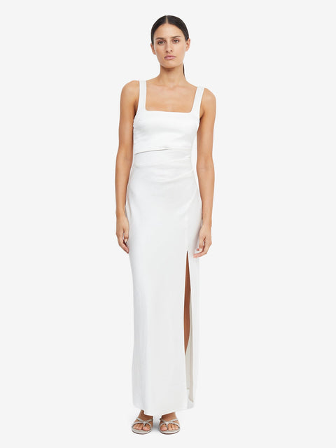The Dreamer Square Neck Maxi Bridesmaid Bride Formal Dress in Ivory by Bec + Bridge