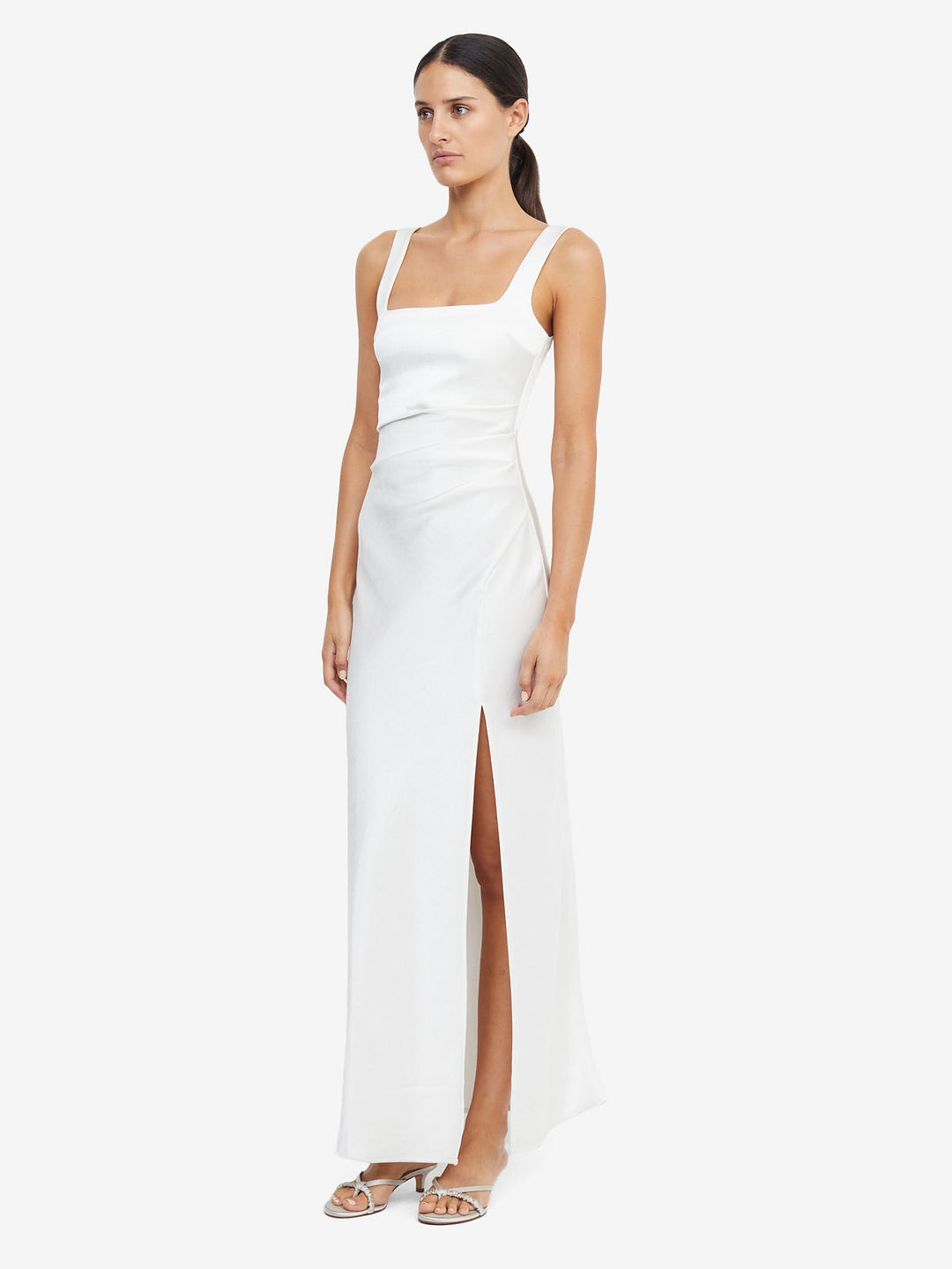 The Dreamer Square Neck Maxi Bridesmaid Bride Formal Dress in Ivory by Bec + Bridge