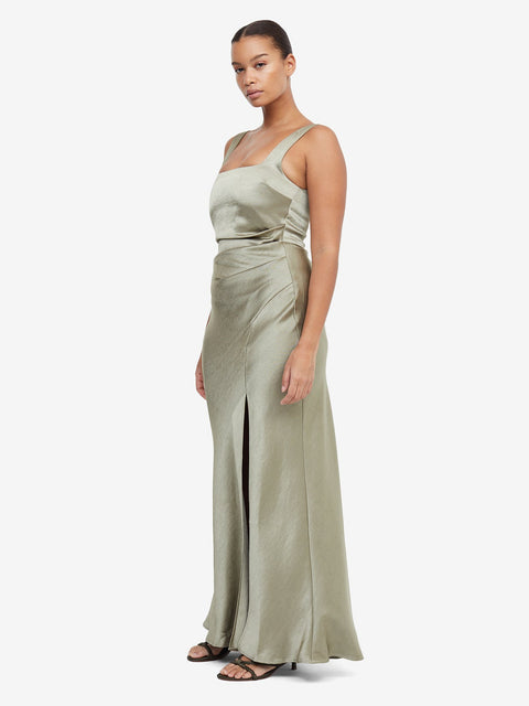 The Dreamer Square Neck Maxi Bridesmaid Dress in Sage by Bec + Bridge