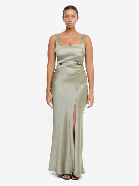 The Dreamer Square Neck Maxi Bridesmaid Dress in Sage by Bec + Bridge