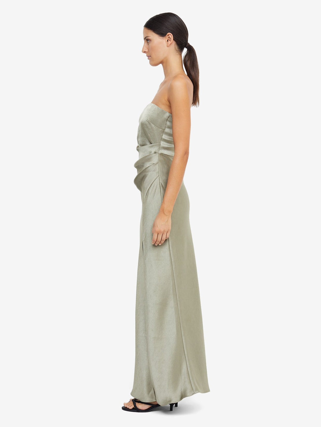 The Dreamer Strapless Bridesmaids Dress in Sage by Bec + Bridge