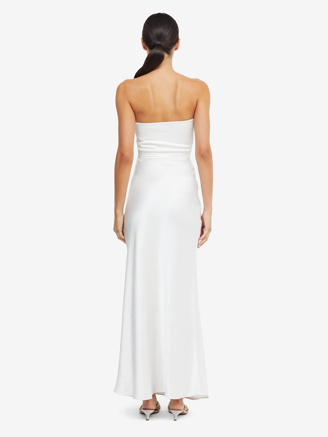 The Dreamer Strapless Bridal Bridesmaid Maxi Dress in White Ivory by Bec + Bridge