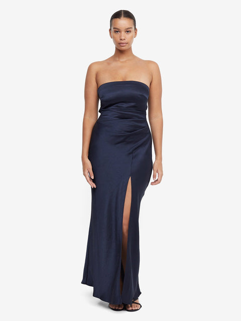 Dreamer Strapless Maxi Bridesmaid Dress in Ink by Bec + Bridge
