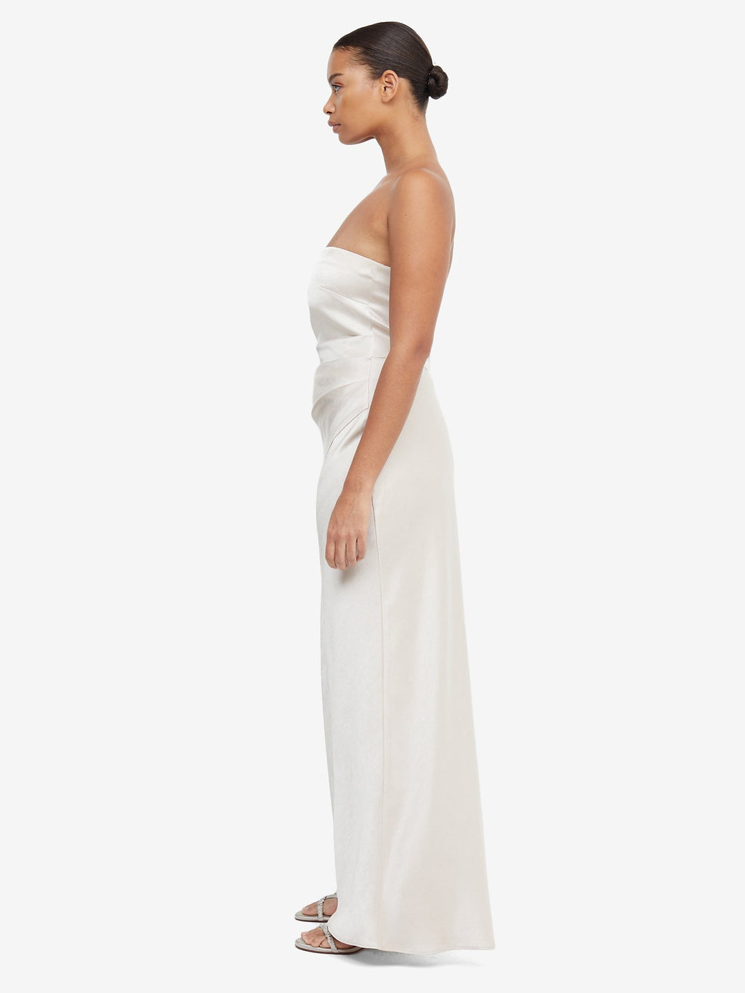 Dreamer Strapless Maxi Bridesmaid Dress in Sand by Bec + Bridge