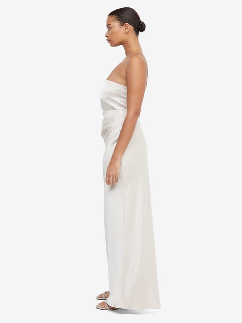 Dreamer Strapless Maxi Bridesmaid Dress in Sand by Bec + Bridge