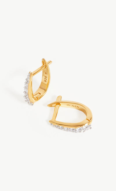 GOLD PAVE CLAW HUGGIES - GOLD