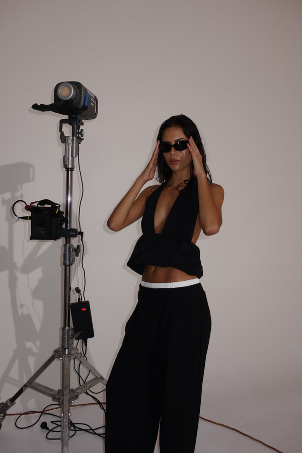 DOMINIK BOXER PANT - BLACK/WHITE