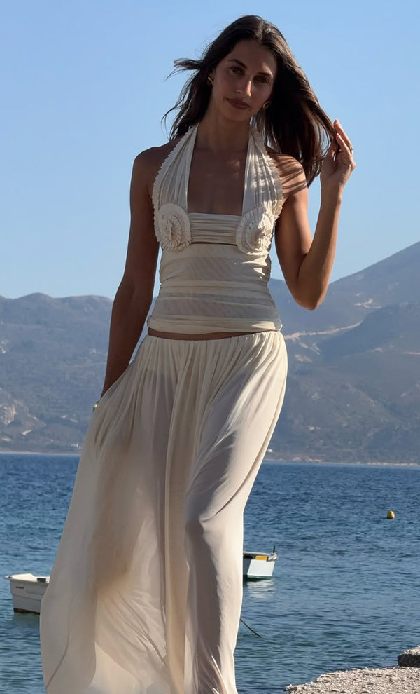 CAMILLE MAXI SKIRT - BUTTERCREAM