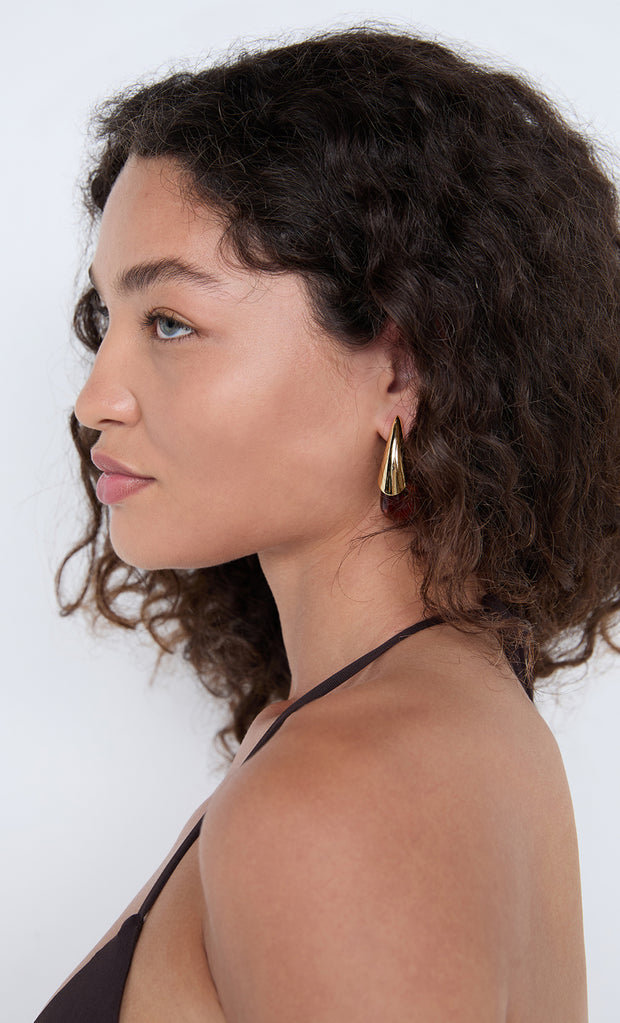 SABLE EARRING - AMBER/GOLD