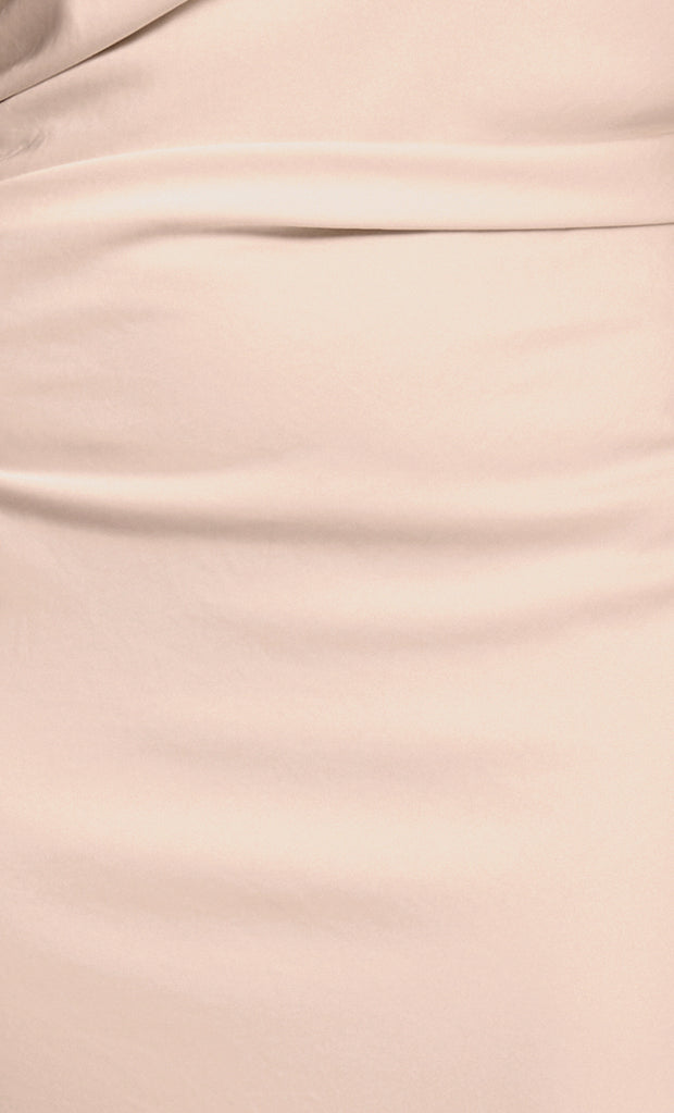 ETERNITY ASYM MAXI DRESS - ROSE GOLD