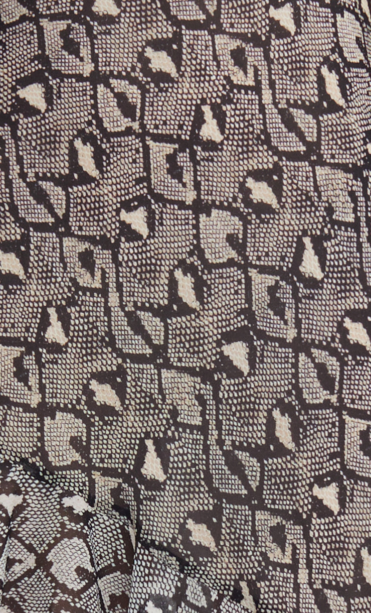 PORTIA ASYM MINI DRESS - PYTHON