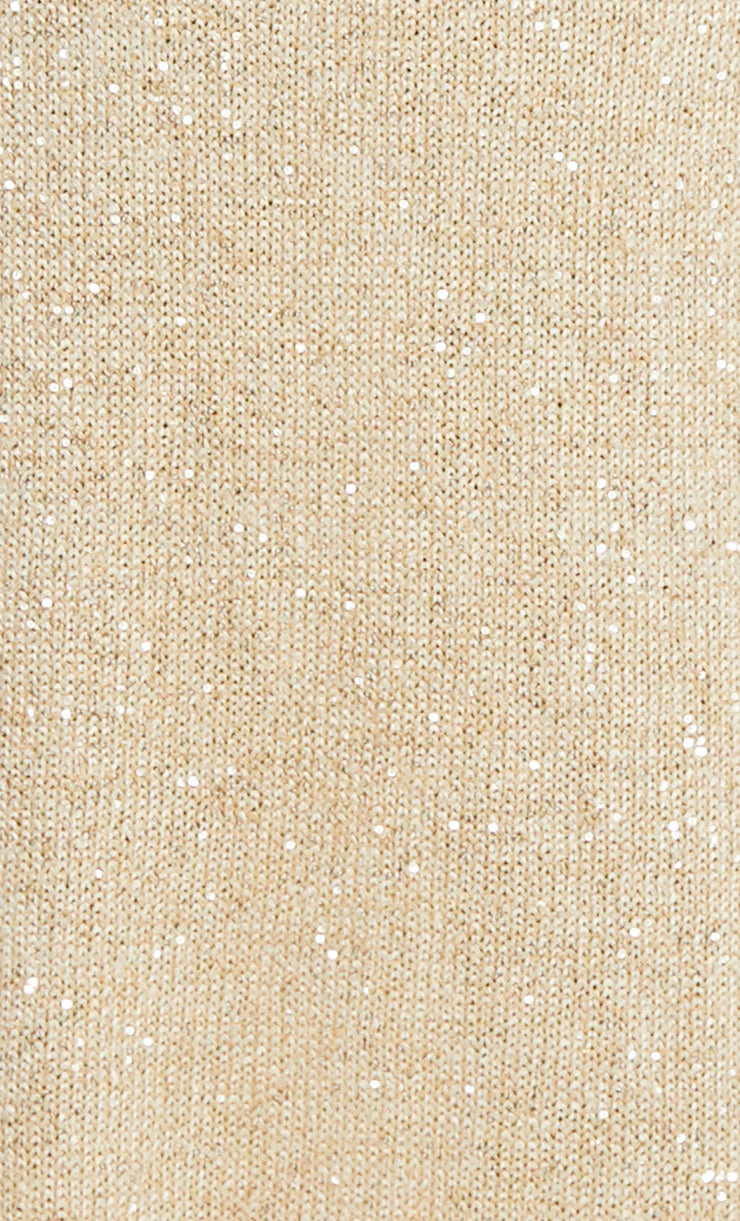 SADIE SEQUIN KNIT MAXI SKIRT - GOLD
